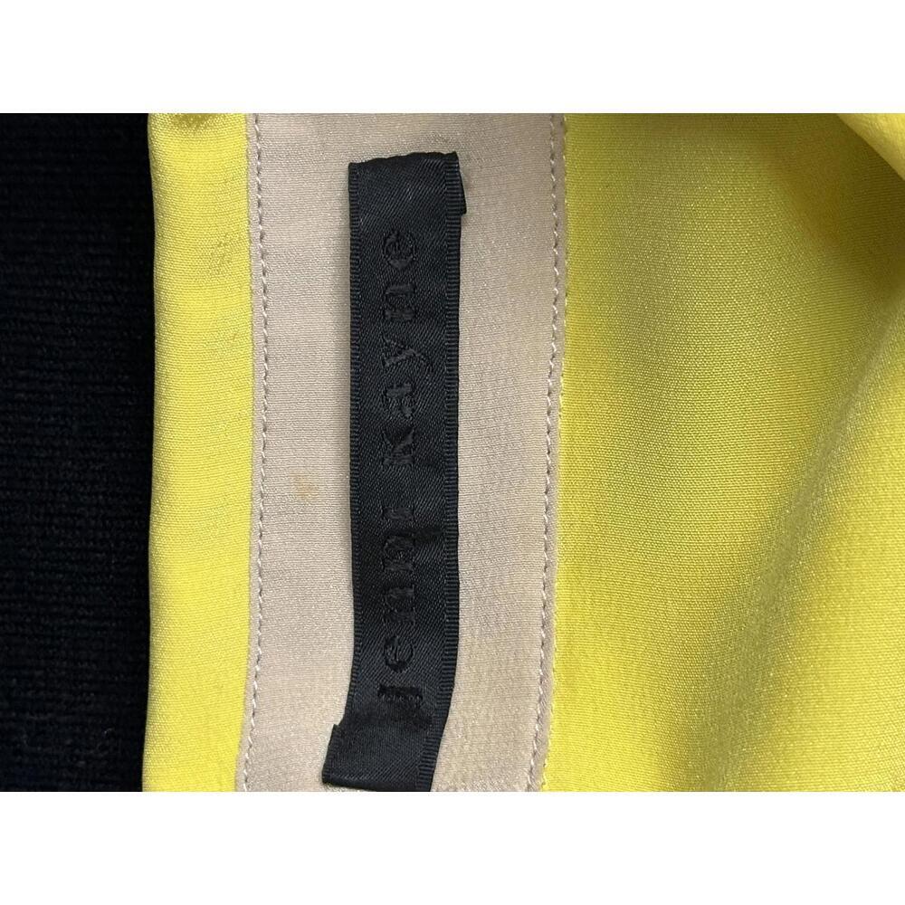 jenni kayne yellow collared long sleeve button-up silk blouse Size Medium - Picture 7 of 8
